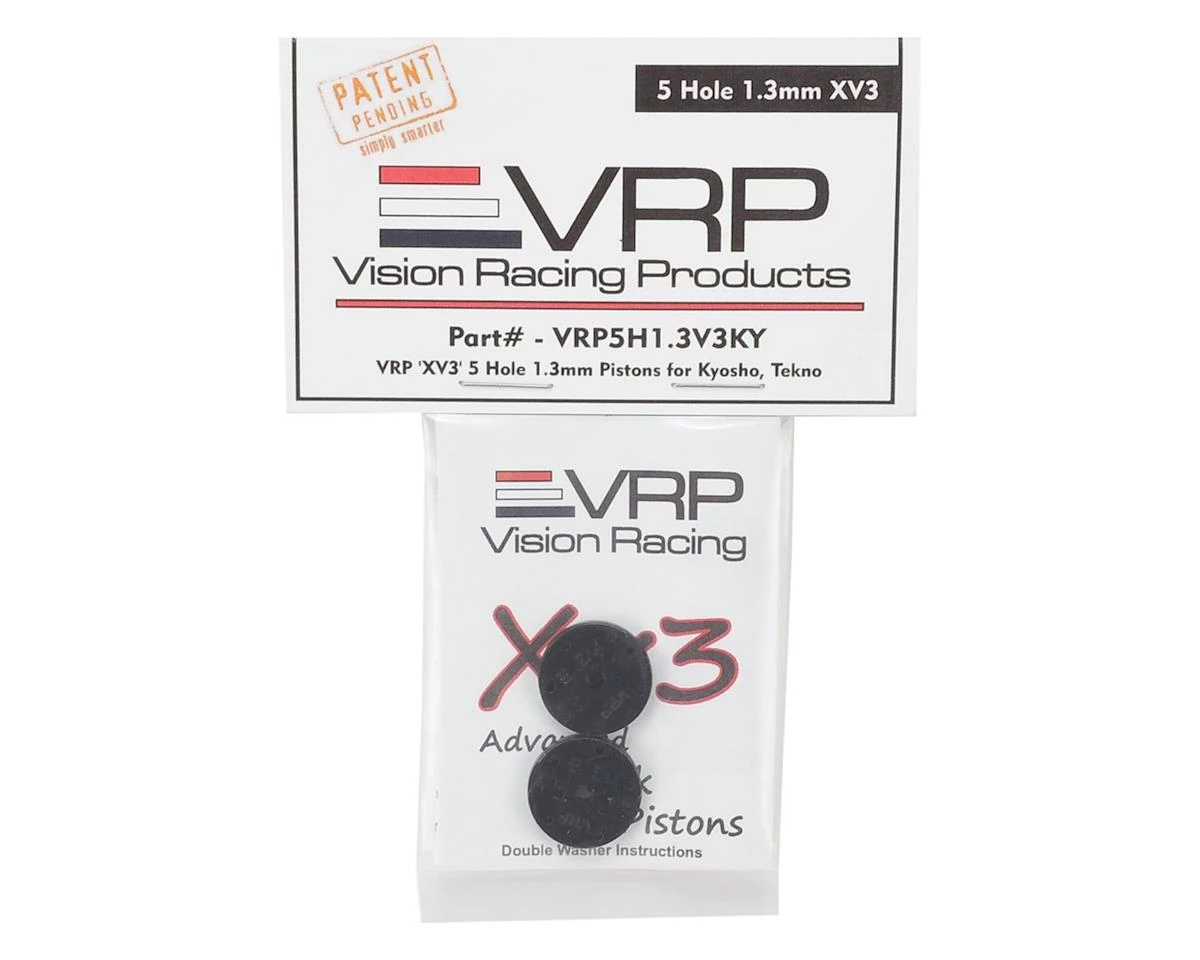 VRP Kyosho/XRAY/Tekno 1/8 "X V3" Shock Piston (2) (1.3mm x 5 Hole) 5 VRP Kyosho/XRAY/Tekno 1/8 "X V3" Shock Piston (2) (1.3mm x 5 Hole) - Image 3