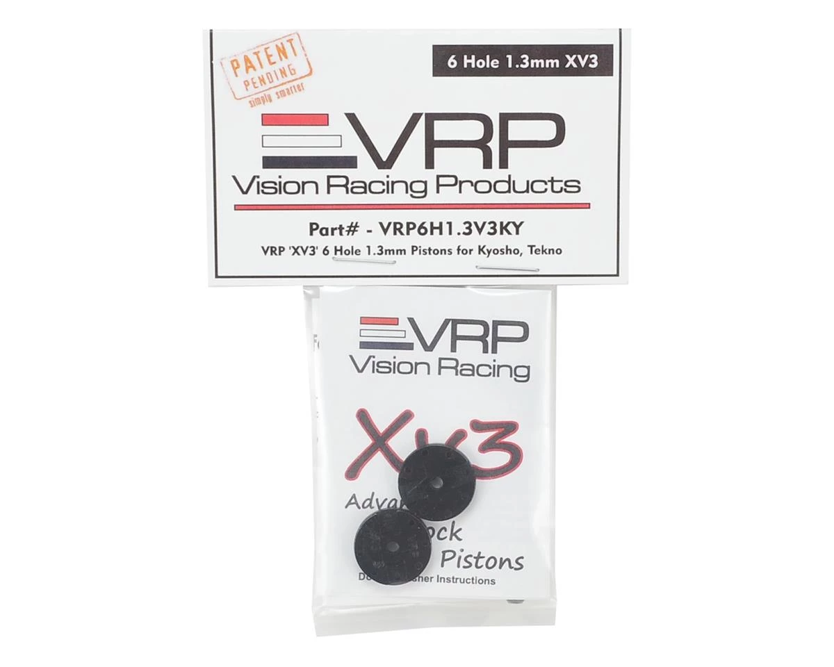 VRP Kyosho/XRAY/Tekno 1/8 "X V3" Shock Piston (2) (1.3mm x 6 Hole) 5 VRP Kyosho/XRAY/Tekno 1/8 "X V3" Shock Piston (2) (1.3mm x 6 Hole) - Image 3