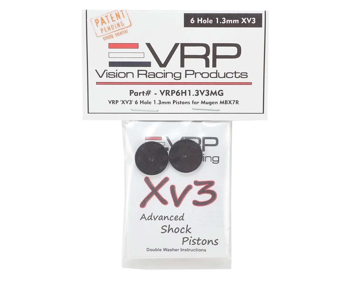 VRP Mugen 1/8 "X V3" Shock Piston (2) (1.3mm x 6 Hole) 5 VRP Mugen 1/8 "X V3" Shock Piston (2) (1.3mm x 6 Hole) - Image 3