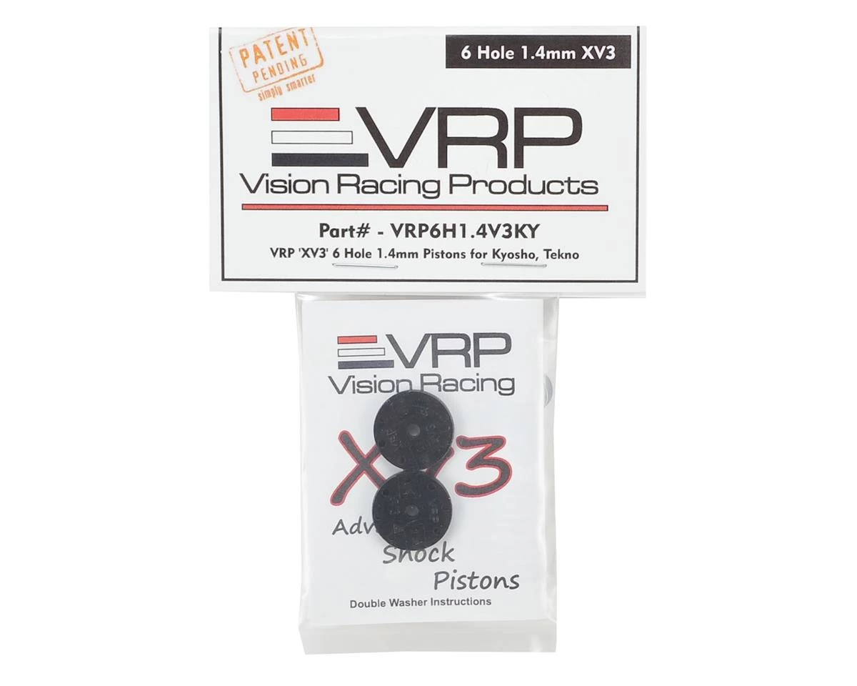 VRP Kyosho/XRAY/Tekno 1/8 "X V3" Shock Piston (2) (1.4mm x 6 Hole) 5 VRP Kyosho/XRAY/Tekno 1/8 "X V3" Shock Piston (2) (1.4mm x 6 Hole) - Image 3