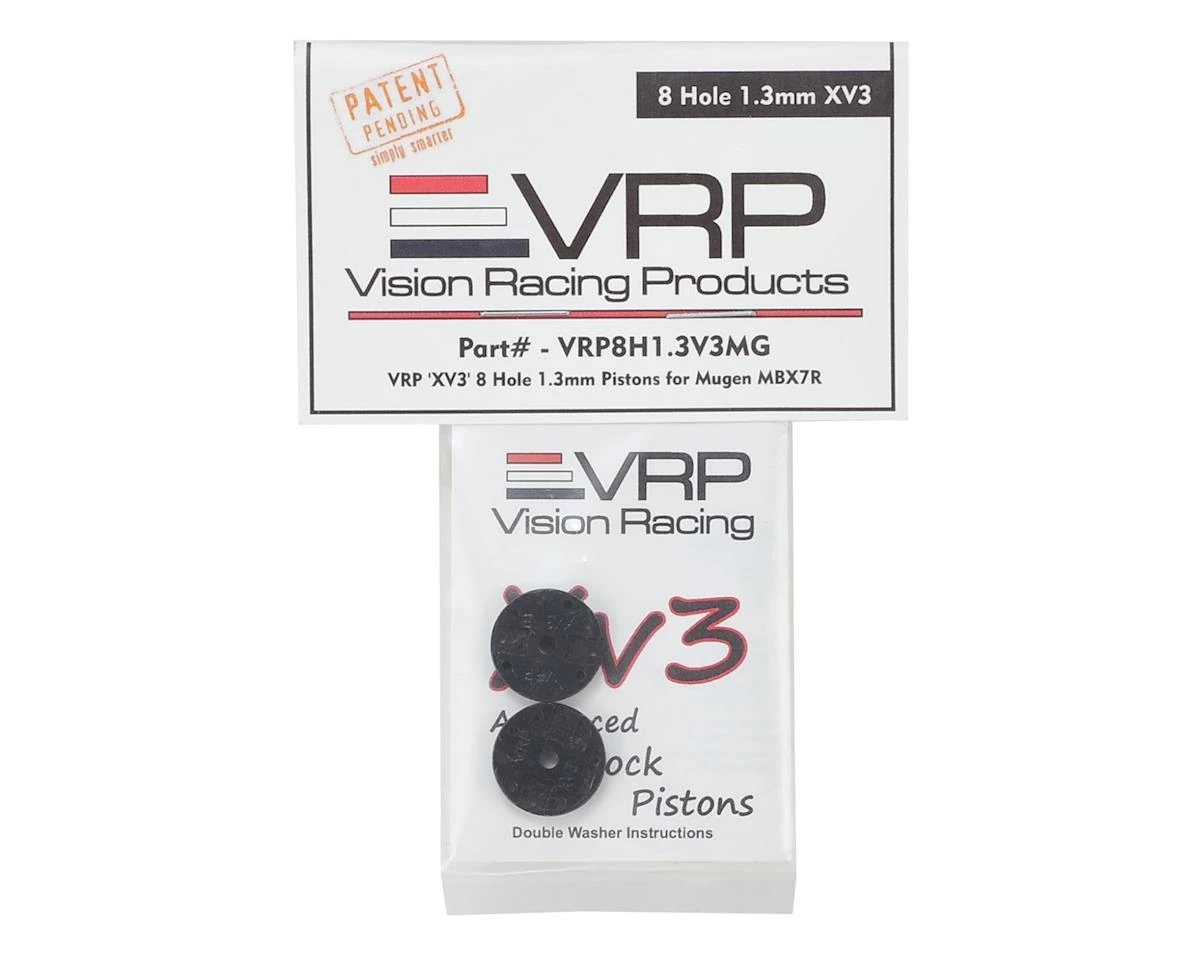VRP Mugen 1/8 "X V3" Shock Piston (2) (1.3mm x 8 Hole) 5 VRP Mugen 1/8 "X V3" Shock Piston (2) (1.3mm x 8 Hole) - Image 3